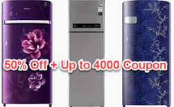 Refrigerators Upto 50% Off + Get Upto ₹4000 Off Coupon + Bank Offer From Amazon