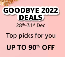 Goodbye Deals 2022 Up to 90% off on Electronics and Accessories 28th to 31st Dec - Amazon
