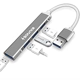 Sounce 4-Port USB 3.0 Hub for PC – High-Speed Aluminum USB Hub Compatible Rs. 199 – Amazon