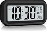 AERYS Digital Alarm Clock with Automatic Sensor, Date and Temperature Display