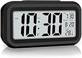 AERYS Digital Alarm Clock with Automatic Sensor, Date and Temperature Display