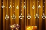 Lexton Diya Curtain String Lights 6 Big Diya and 6 Small Diya with 8 Flashing Modes Rs. 115 – Amazon