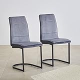 Home Centre Polaris Set of 2 Fabric Dining Chairs – Grey Rs. 4599 – Amazon