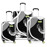 Skybags Splash Set (55+65+75 cm) | Printed Luggage Trolley Set with 8 Wheels and in-Built Combination Lock | Unisex (Black) Rs. 4379 – Amazon