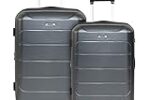 AGARO Royal Set of 2 57cm+67cm ABS+Polycarbonate Space Grey Hardsided Suitcase/Luggage Rs. 2999 – Amazon