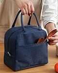 UPRONex21 Insulated Travel Lunch/Tiffin/Storage Bag for Office, College & School (Blue) (Cotton) 6 liters Rs. 99 – Amazon