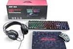Acer 4 in 1 Wired Gaming Combo, 7 Color LED Backlit Keyboard, RGB Mouse