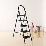 Cheston Foldable GI Steel 5-Steps Home Ladder | 5.6 Feet Anti-Skid Step Ladder with Wide Pedal Rs. 1666 – Amazon