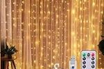 One94Store Fairy Curtain String Lights Warm White 300 LED with 8 Modes Remote Control (Warm White Color, 3 X 3 Meter) Plastic Rs. 299 – Amazon