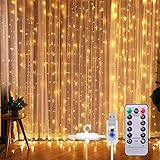 One94Store Fairy Curtain String Lights Warm White 300 LED with 8 Modes Remote Control (Warm White Color, 3 X 3 Meter) Plastic Rs. 299 – Amazon