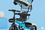 Kidsmate Deluxe 4-in-1 Tricycle for Kids with Adjustable Canopy 12-48 Months – Blue Rs. 2099 – Amazon