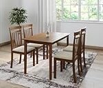 Amazon Brand – Solimo Bisseg 4-Seater Solidwood Dining Set with 4 Chairs (Antique Oak Finish) Rs. 11659 – Amazon