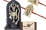 TIED RIBBONS Rakhi For Brother With Gift Combo – Set Of 2 Premium Rakhis With Ram Lalla Idol Statue Rs. 199 – Amazon