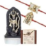 TIED RIBBONS Rakhi For Brother With Gift Combo – Set Of 2 Premium Rakhis With Ram Lalla Idol Statue Rs. 199 – Amazon