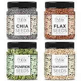 LILA DRY FRUITS 4 Superseed Combo (Chia, Pumpkin, Sunflower & Flax) 250gms each Rs. 293 – Amazon