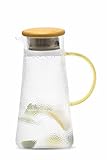 SignoraWare Paris Love Borosilicate Glass Jug with Bamboo lid | 1200ml Rs. 440 – Amazon