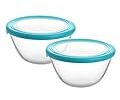 CELLO Ornella Toughened Glass Mixing Bowl with Premium Lid 500ml, Set of 2 Rs. 279 – Amazon