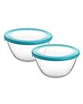 CELLO Ornella Toughened Glass Mixing Bowl with Premium Lid 500ml, Set of 2 Rs. 279 – Amazon