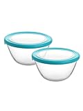 CELLO Ornella Toughened Glass Mixing Bowl with Premium Lid 500ml, Set of 2 Rs. 279 – Amazon