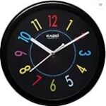 Kadio Analog 24.5 cm X 24.5 cm Wall Clock (Black with Glass, Standard) Rs. 207 – Amazon