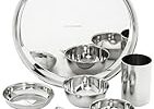 Amazon Solimo Dinner Set| Stainless Steel | Set of 6 | Solid Mirror Finish | Silver Rs. 299 – Amazon