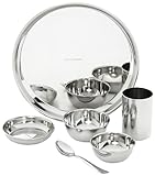 Amazon Solimo Dinner Set| Stainless Steel | Set of 6 | Solid Mirror Finish | Silver Rs. 299 – Amazon