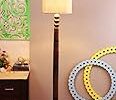 tu casa Offwhite Cotton Shade with Brown Mango Wood Base Floor Lamp Rs. 1235 – Amazon