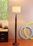 tu casa Offwhite Cotton Shade with Brown Mango Wood Base Floor Lamp Rs. 1235 – Amazon
