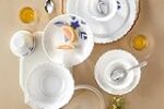 Larah by Borosil Silk Series Morning Glory Opalware Dinnerset with Steel Spoon | 41 Pc Rs. 1702 – Amazon