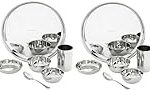 Amazon Brand – Solimo Dinner Set | Stainless Steel | Set of 6