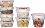 Amazon Brand – Solimo Plastic Kitchen Storage Container Set, 7-Pieces, Transparent Rs. 179 – Amazon