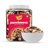 Yogabar Panchmeva Premium Nuts and Dry Fruits Mix- 850 gm-Jar | Almonds | Cashews | Raisin | Dates Rs. 399 – Amazon
