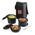 Cello All In One Lunch Box with Fabric Bag, Black Rs. 599 – Amazon