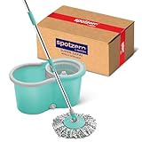 Spotzero By Milton Microfiber Wheely Spin Mop with Puller Handle Rs. 599 – Amazon