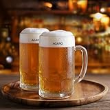 AGARO Elegant Beer Mug, Set of 2, 397ml Each, Rs. 255 – Amazon