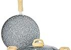 Amazon Basics Granite Finish Non Stick 2 Pcs Induction Base Cookware Set-Granito Grey (24 cm Kadai, 28cm Tawa) Rs. 872 – Amazon