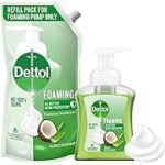 Dettol Aloe Coconut Foaming Handwash Pump + Refill combo (250ml+700ml)