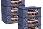 Homestrap Set of 6 Cotton Quilted Saree Covers | 3-Layered Foldable Storage Bags with Transparent Window & Zip Rs. 629 – Amazon