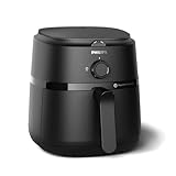 PHILIPS Air Fryer NA120/00, uses up to 90% less fat, 1500W, 4.2 Liter, with Rapid Air Technology (Black), Large Rs. 4462 – Amazon