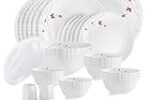 Cello Opalware Dazzle Lush Fiesta Dinner Set, 37 Units Rs. 1899 – Amazon
