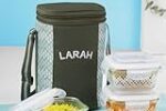 Larah Glassware Gracia Glass Lunchbox with Bag | 3pc Square Container Set (320 ml Each) Rs. 481 – Amazon