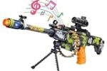 Kidoyz Revolving Machine Gun Toy with Stand and Carry Strap, Flashing Lights & Sound Effect Rs. 346 – Amazon