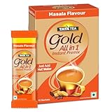 Tata Tea Gold All-in-1 Instant Premix Masala Tea, 14g Per Serve, Quick & Easy To Make Masala Chai, 10 Sachets Rs. 89 – Amazon