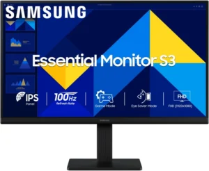 Samsung Essential Series S3 55.88 cm (22 inch) Full HD LED Backlit IPS Panel with D-Sub, HDMI Flat Monitor (LS22D300GAWXXL)(Response Time: 5 ms, 100 Hz Refresh Rate)