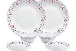 Larah by Borosil Pentas Opalware Dinner Set, 6 -Piece