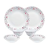 Larah by Borosil Pentas Opalware Dinner Set, 6 -Piece
