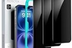 ESR 3 Pack for iPhone 16 / iPhone 15 Privacy Tempered Glass, Anti-Spy Screen Protector Privacy Screen Guard with Easy Installation Tool, Micro-curved Edges, Case Friendly