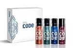 Wild Stone CODE Travel Pack Perfume Body Spray for Men, Pack of 4