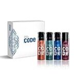 Wild Stone CODE Travel Pack Perfume Body Spray for Men, Pack of 4