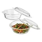 Amazon Brand – Solimo Set of 2 Borosilicate Glass Casserole-Cum-Serving Bowl with Lid 650 Ml Each Rs. 799 – Amazon
